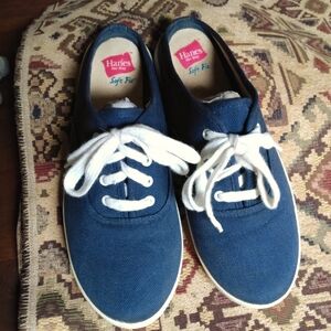 Hanes Her Way Jenna Soft Fit Slip On Sneakers with Lace Detail